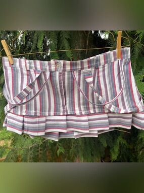 Handmade striped mini clown skirt